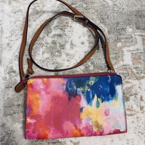 Colorful Watercolor Tory Burch Crossbody Bag